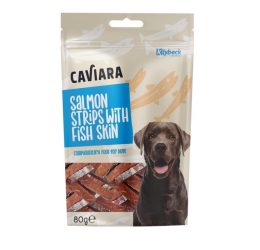 Caviara Balık Derisi ve Somon Dilimleri Köpek Ödülü 80 Gr