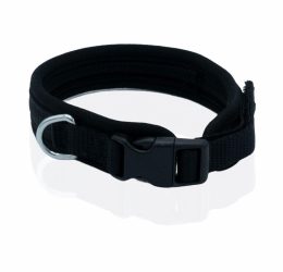Doggie Havalı Dokumadan El Yapımı Köpek Boyun Tasması 1,5×30-40cm – Siyah