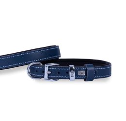 Doggie Konforlu Gerçek Deriden El Yapımı Köpek Boyun Tasması 2×35-40cm – Royal Mavi