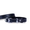Doggie Konforlu Gerçek Deriden El Yapımı Pati Desenli Köpek Boyun Tasması 2×35-40cm – Siyah
