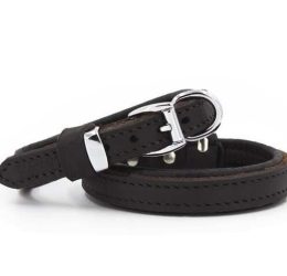 Doggie Yağlı Deri Boyun Tasması Yağlıkahve 1,5X20-25Cm