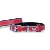 Doggie Konforlu Gerçek Deriden El Yapımı Köpek Boyun Tasması 1,5×20-25cm – Kırmızı