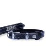 Doggie Konforlu Gerçek Deriden El Yapımı İsimlikli Köpek Boyun Tasması 1,5×20-25cm – Siyah