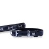 Doggie Konforlu Gerçek Deriden El Yapımı Kemik Süslü Köpek Boyun Tasması 2×30-35cm – Siyah