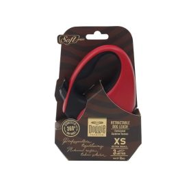 Doggie Otomatik Uzatma Tasması Soft Seri Kırmızı 12Kg/3Mt