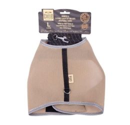 Doggie Havalı Dokuma Kedi Göğüs & Gezdirme Takımı Bej 1,5X30-40Cm