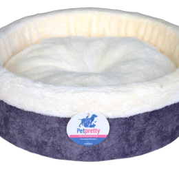 PetPretty Spesiyal Simit Köpek Yatağı 46 Cm Gri