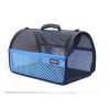 MİGNO FLYBAG Voyager Fileli Kedi Köpek Taşıma Çantası – Mavi-Siyah