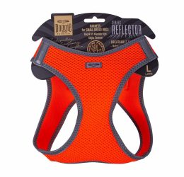Doggie Havalı Dokuma Reflektör Serisi Küçük Irk Göğüs Tasması Turuncu L-42-48Cm