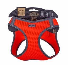 Doggie Havalı Dokuma Reflektör Serisi Küçük Irk Göğüs Tasması Turuncu M-38-44Cm