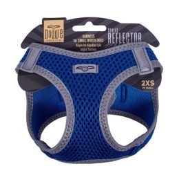 Doggie Havalı Dokuma Reflektör Serisi Küçük Irk Göğüs Tasması Mavi 2Xs-26-30Cm