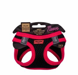 Doggie Havalı Dokuma Neon Serisi Küçük Irk Göğüs Tasması Pembe 3Xs-22-26Cm