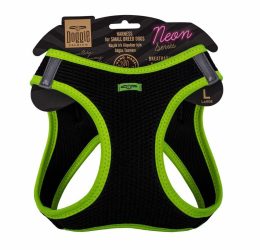 Doggie Havalı Dokuma Neon Serisi Küçük Irk Göğüs Tasması Sarı L-42-48Cm