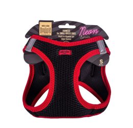 Doggie Havalı Dokuma Neon Serisi Küçük Irk Göğüs Tasması Kırmızı S-32-38Cm