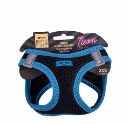 Doggie Havalı Dokuma Neon Serisi Küçük Irk Göğüs Tasması Mavi 2Xs-26-30Cm