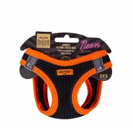 Doggie Havalı Dokuma Neon Serisi Küçük Irk Göğüs Tasması Turuncu 2Xs-26-30Cm