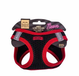 Doggie Havalı Dokuma Neon Serisi Küçük Irk Göğüs Tasması Kırmızı 2Xs-26-30Cm