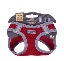 Doggie Havalı Dokuma Reflektör Serisi Küçük Irk Göğüs Tasması Kırmızı 3Xs-22-26Cm