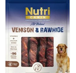 Nutri Canin Rawhide Geyik Eti Sargılı Kemik Köpek Ödülü 120 Gr