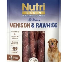 Nutri Canin Rawhide Geyik Eti Sargılı Kemik Köpek Ödülü 80 Gr.
