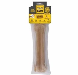 Delibon Natürel Deri Pres Kemik Köpek Ödülü 22 Cm Large