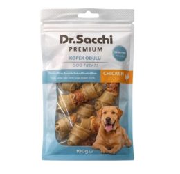 Dr.Sacchi Naturel Tavuk Sargılı Düğüm Kemik Köpek Ödülü 100 Gr