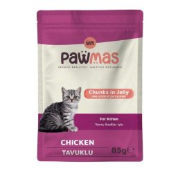 Pawmas Tavuklu Yavru Kedi Yaş Maması 85 Gr