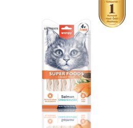 Wanpy Superfood Somonlu- Chia – Deniz Yosunlu Krema Kedi Ödülü 5×14 Gr