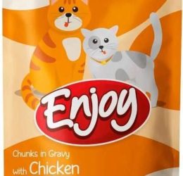 Enjoy Sos İçinde  Parçacıklı Tavuklu  Kedi Pouch Yaş Maması 85 Gr