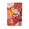 Enjoy Sos İçinde Et Parçacıklı Kuzu Etli Kedi Pouch Yaş Maması 85 Gr