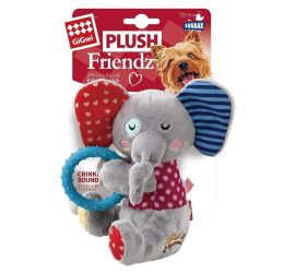 Gigwi Plush Friendz Sesli Fil Peluş Çiğneme Halkalı Köpek Oyuncağı