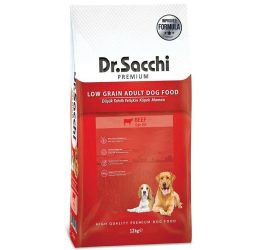 Dr.Sacchi Düşük Tahıllı Sığır Etli Yetişkin Köpek Maması 12 kg