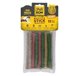 Delibon Deri Munchy Çubuk Orta Boy 15Li Paket Karışık Renk Kalınx15Ad.