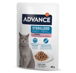Advance Hindili Kısır Kedi Pouch Yaş Maması 85 Gr
