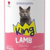 King Sos İçinde Et Parçacıklı Kuzulu Yetişkin Kedi Konservesi 400 Gr